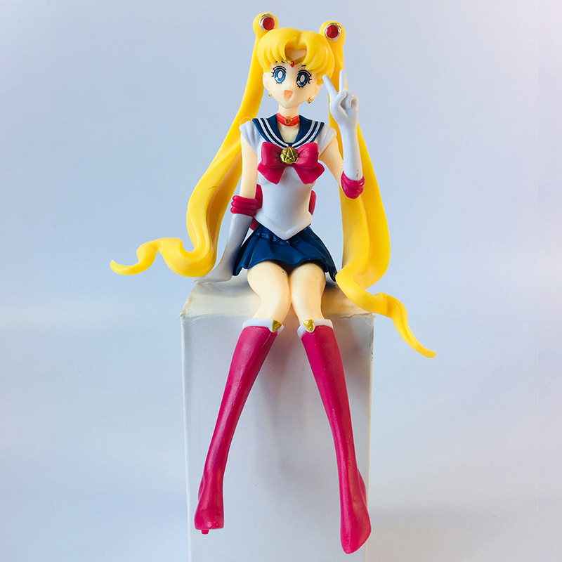 1pc 14cm Sailor Moon PVC Doll Girl Toy Cake Decoration Action Figures Model Car Ornament Toy