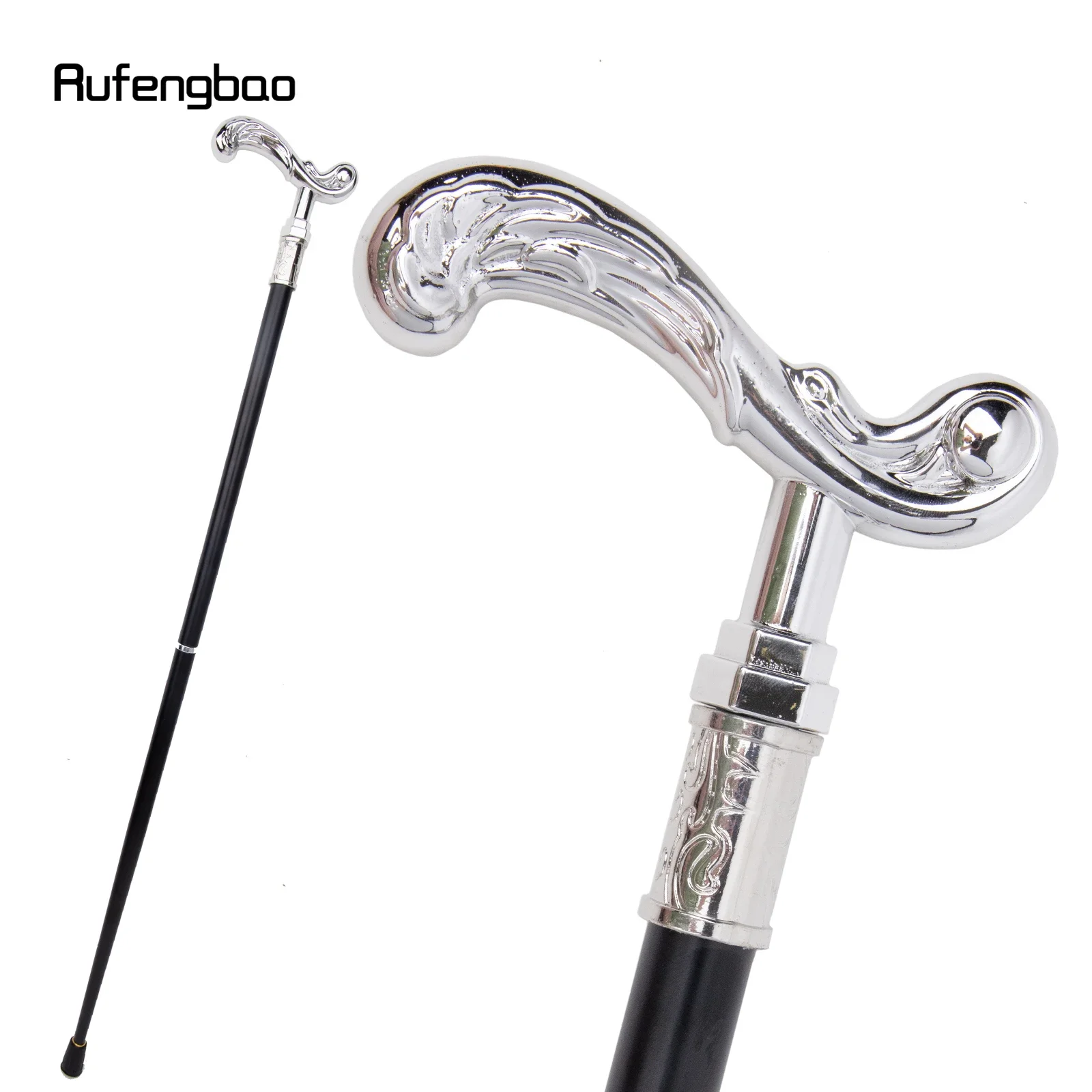 White Flower Walking Stick Decorative Vampire Cospaly Vintage Party Fashionable Cane Crosier 94cm Performance Stage Cane