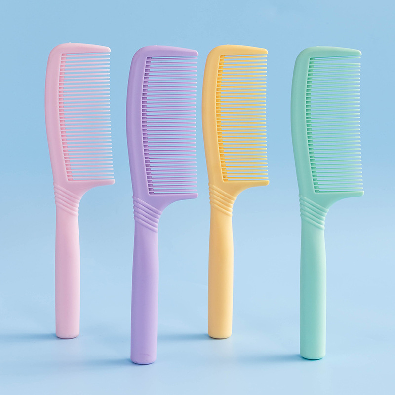 1pc portable thickened dense teeth anti-static hair styling hair comb salon hairstyle plastic comb Special for real hair