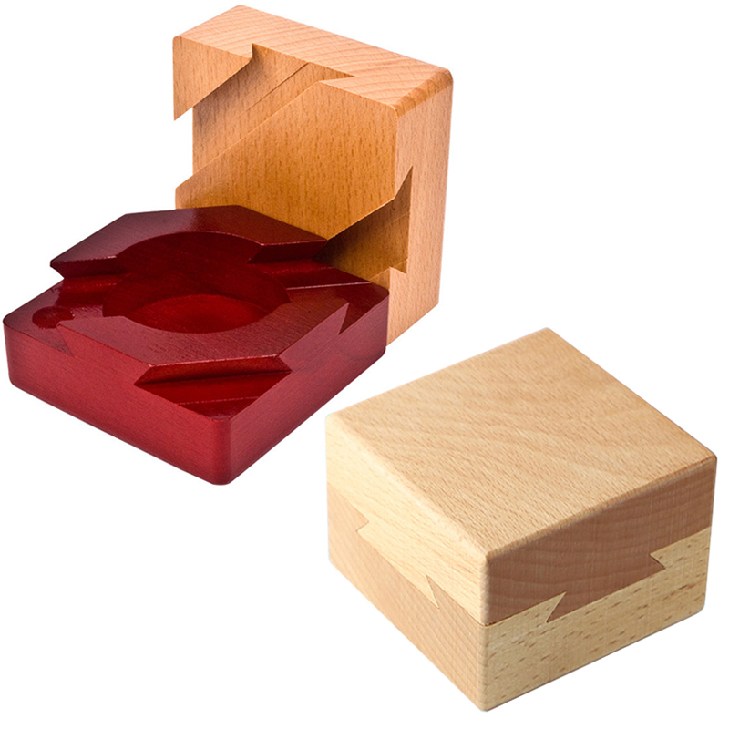 Impossible Puzzle Box Secret Opening Magic Drawers 3D Wooden Brain Teaser Puzzles For Adults Kids Surprise Girls Boys