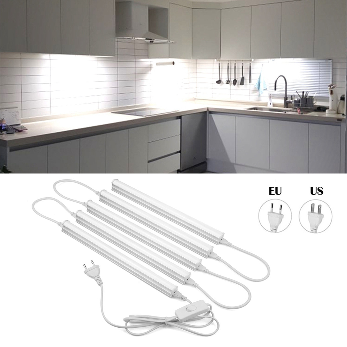 LED Tube Light Bar 29cm T5 Fluorescent 1-5 Pcs 220V 6W Kitchen Bathroom Bedroom Cabinet Lighting - Energy Efficient Bulbs Tube