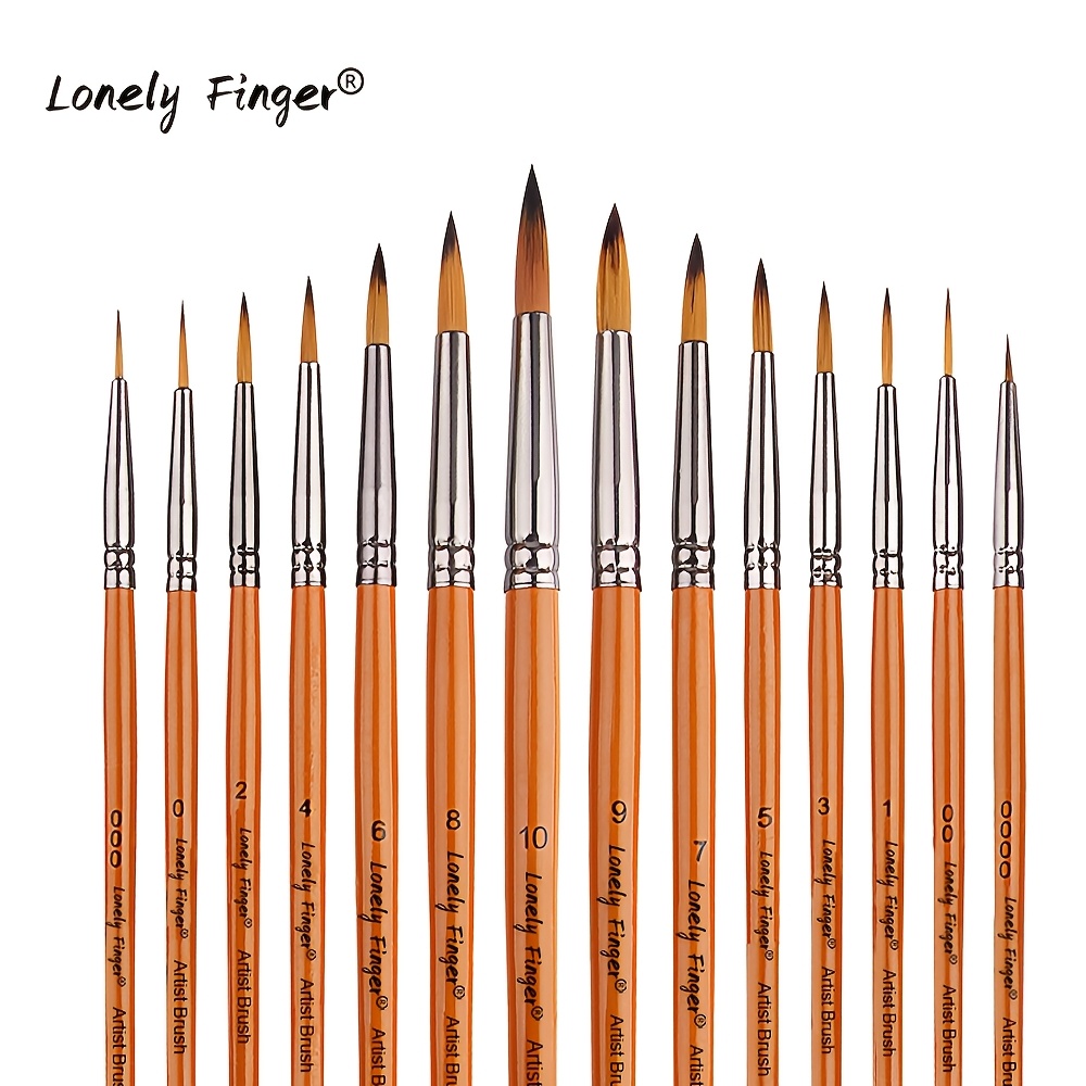 6pcs Professional Micro Fine Liner Detail Paint Brush Set Tiny Miniature Paint Brushes Kit for Watercolor Oil Face Acrylic Nail
