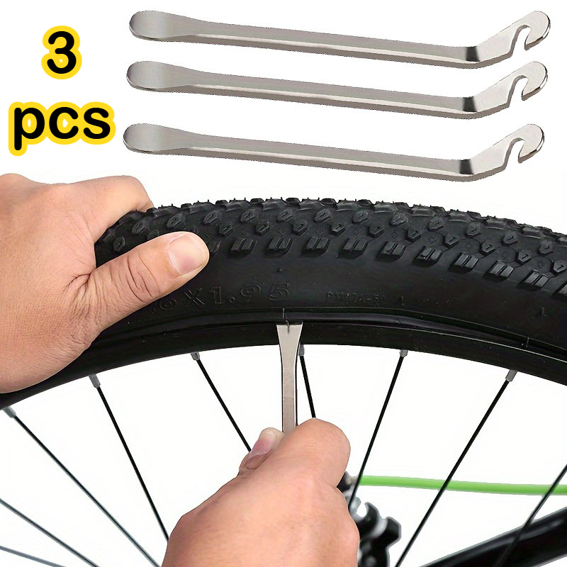 3PCS Bicycle Tyre Lever Tube Repair Service Tools Carbon Steel Heat Treatment Mountain Road Bike Tire Opener Crow Bar Remover