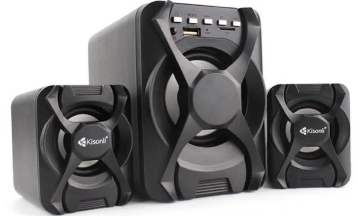 Kisonli U-2500 Bluetooth Usb 2.1 Portable Computer Speaker With Fm Black