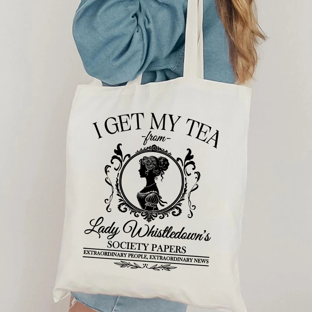 Large Capacity Shopping Bags Lady Whistledown Tote Bag Female Shoulder Handbag Girl Handbags SOCIETY PAPERS Tote