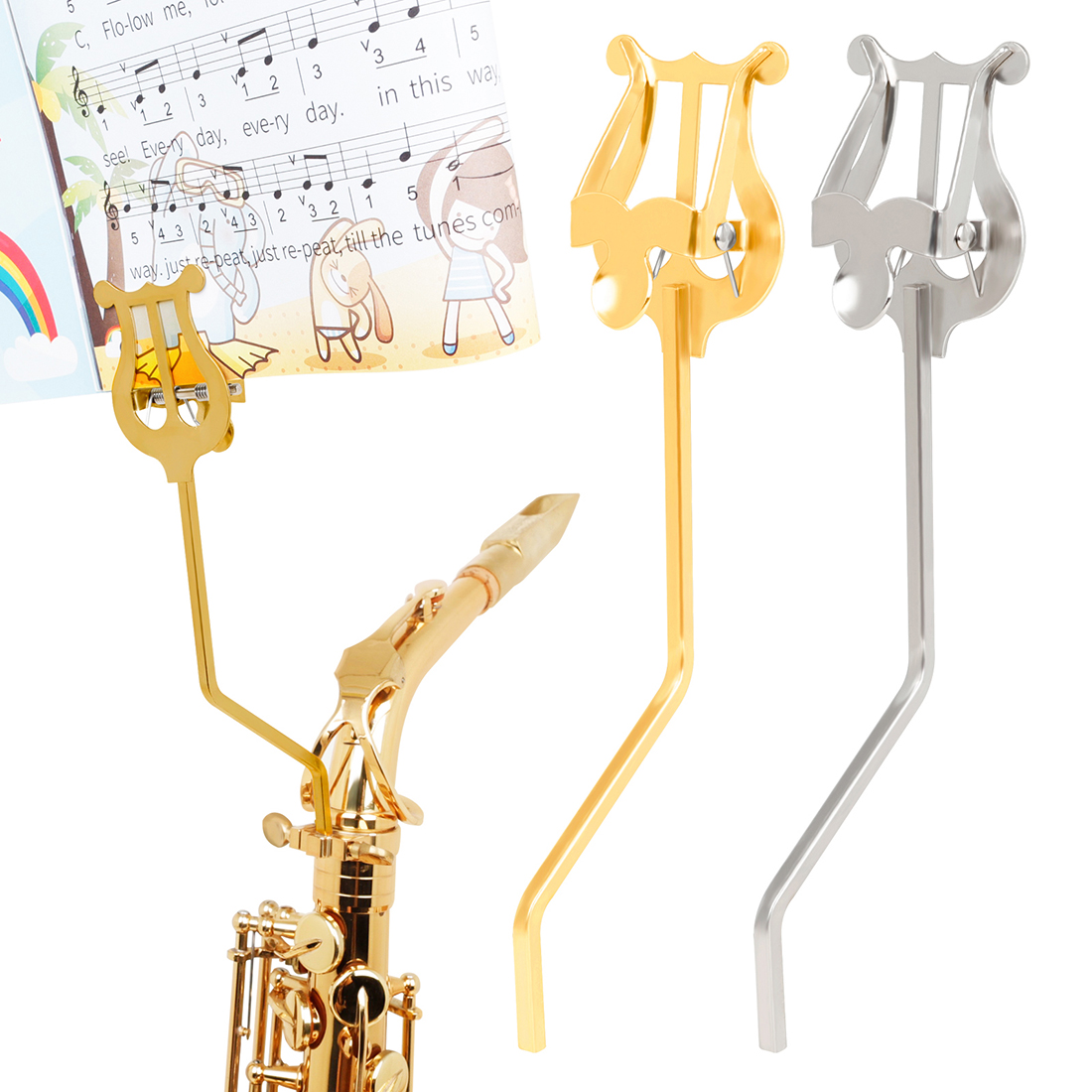 M MBAT Alto Saxophone Music Stand Iron Portable High Quality Durable Music Stand for Alto Saxophone Accessories