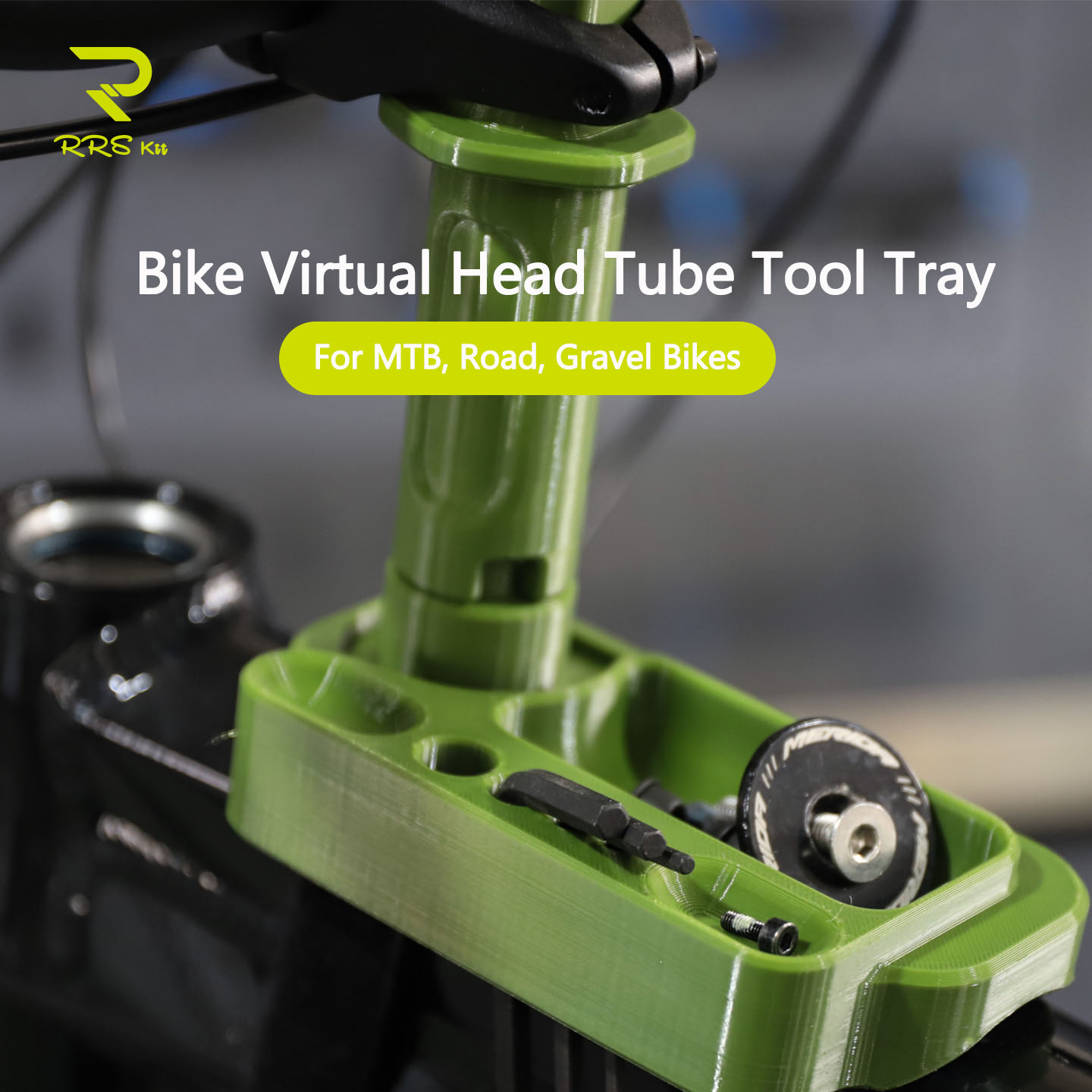 RRSkit Bike Virtual Head Tube Maintenance Rack Portable Bicycle Repair Tool Organizer Tray Anti-slip Stand For MTB Road Gravel