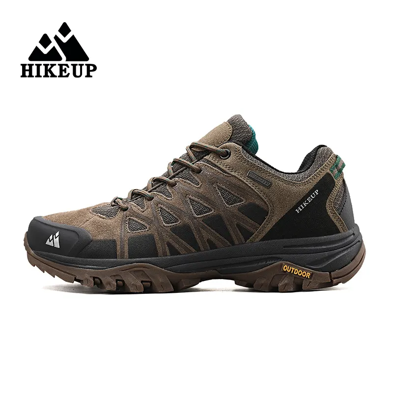 HIKEUP New Arrival Mens Hiking Shoes Breathable Lace Up Trekking Male Cushioning Outdoor Climbing Tourism Sneakers for Men - image 1