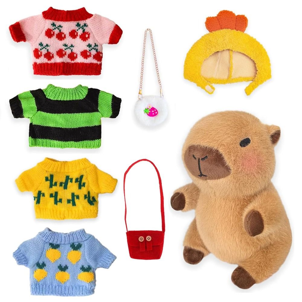 Cute Sweater Capybara Doll Clothes Cartoon DIY Capybara Doll Doll Accessories for Birthday