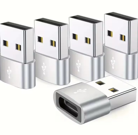 5PCS OTG USB to USB C Adapters Durable Metallic Build Universal Compatibility Including iPhone iPad S23 IWatch AirPods