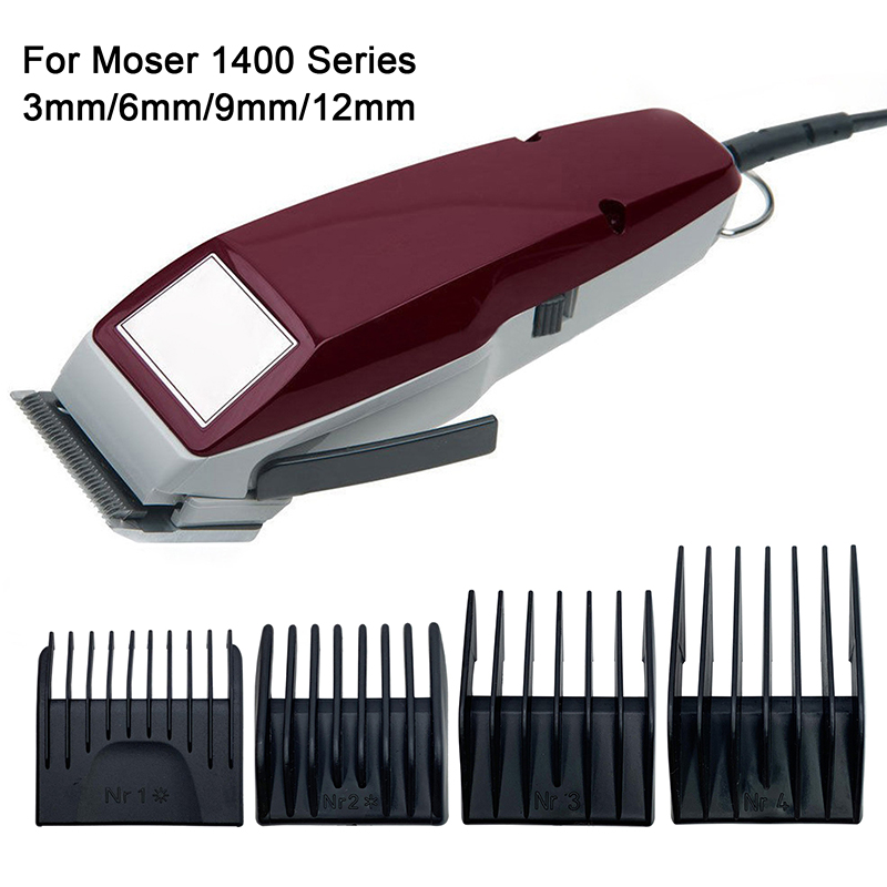 4pcs/set Barber Professional Hair Clipper Limit Comb Replacement Hair Cutting Guide Combs For Moser 1400 Size 3/6/9/12mm