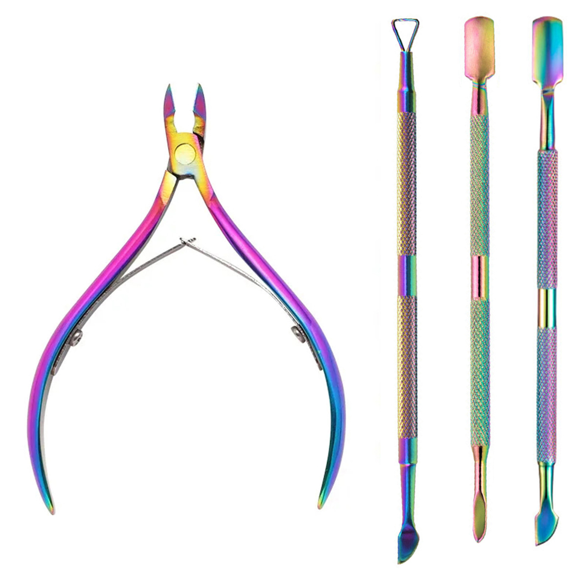 1/3/5pcs Nail Professional Muti Function Cuticle Pusher Remover Nail Care Manicure Tools Kits, Stainless Steel Pedicure Tool