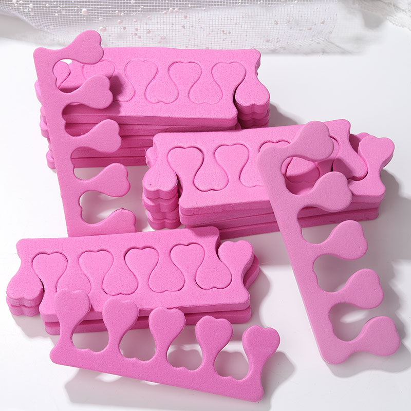 5/10/15/20/25/30PCS Pink Nail Art Toes Separators Fingers Foots Sponge Soft Tools Manicure Pedicure Soft Foot Braces Flexible