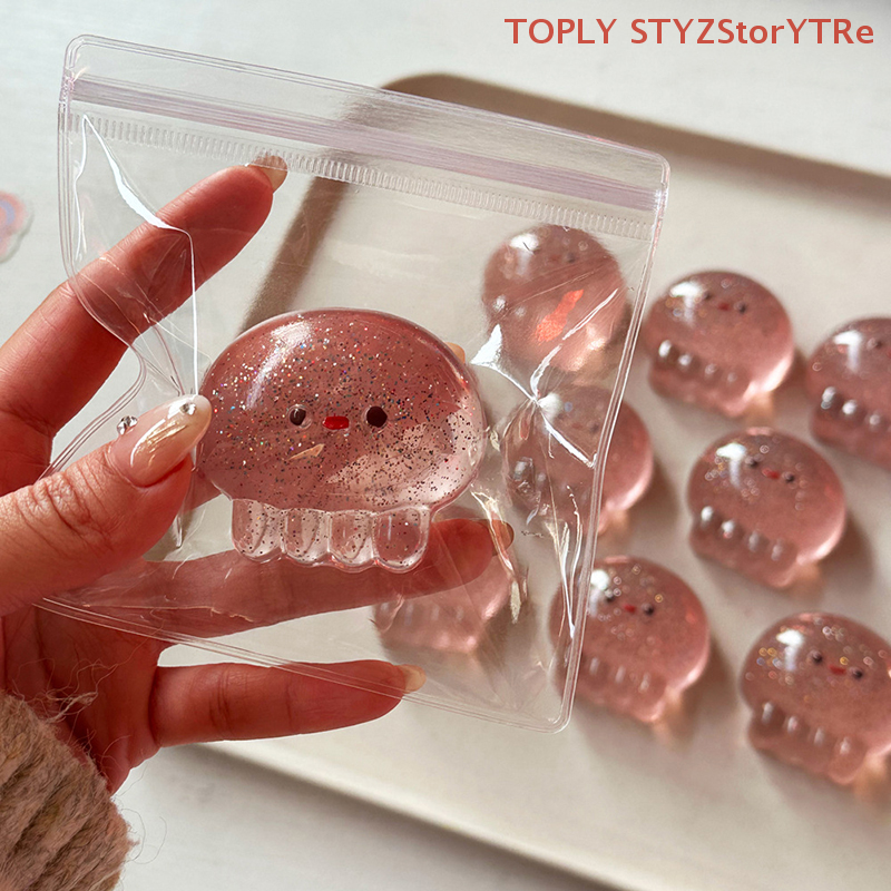 Cartoon Fashion Soft Glitter Jellyfish Toys Cute Stress Relief Toys Funny Decompression Toys Creative Slow Rebound Toys Gifts