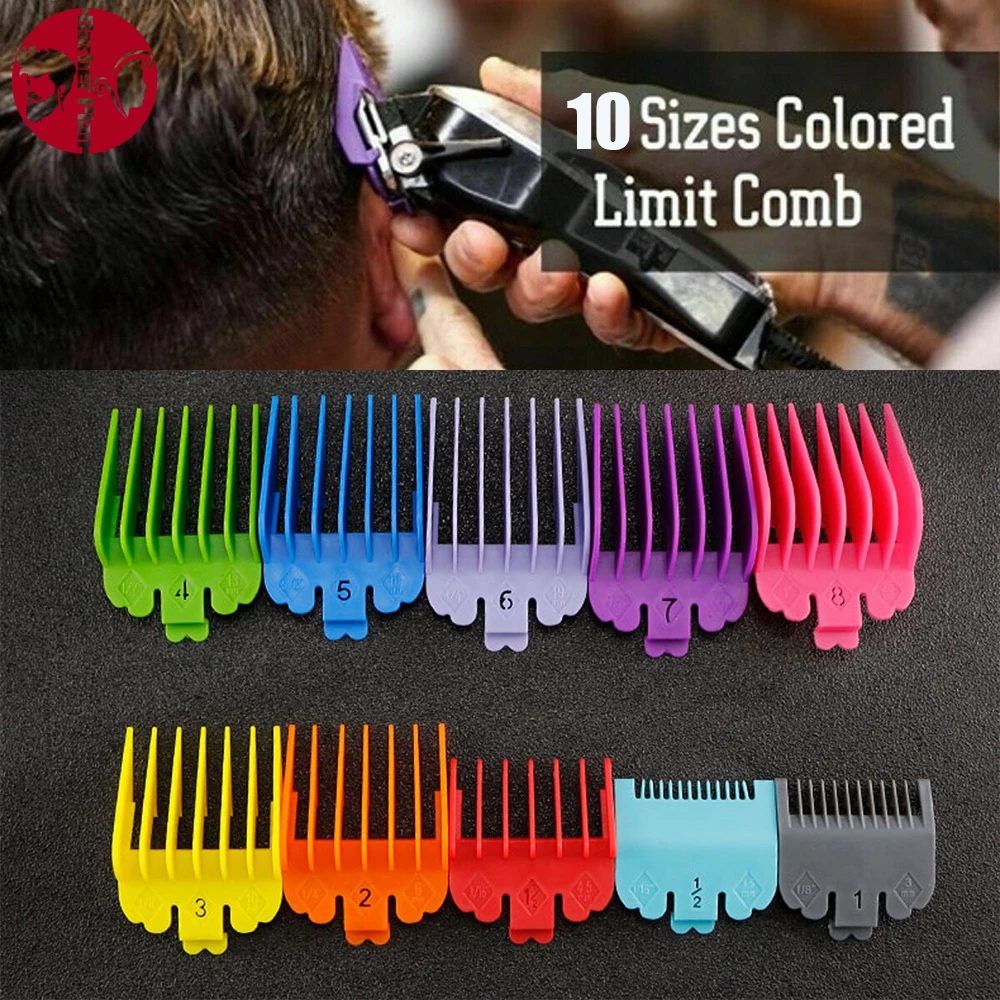 172--10pcs Barber Hair Limit Comb Guide Comb Salon Cutting Guide Replacement Professional Hair Trimmers Styling Tools