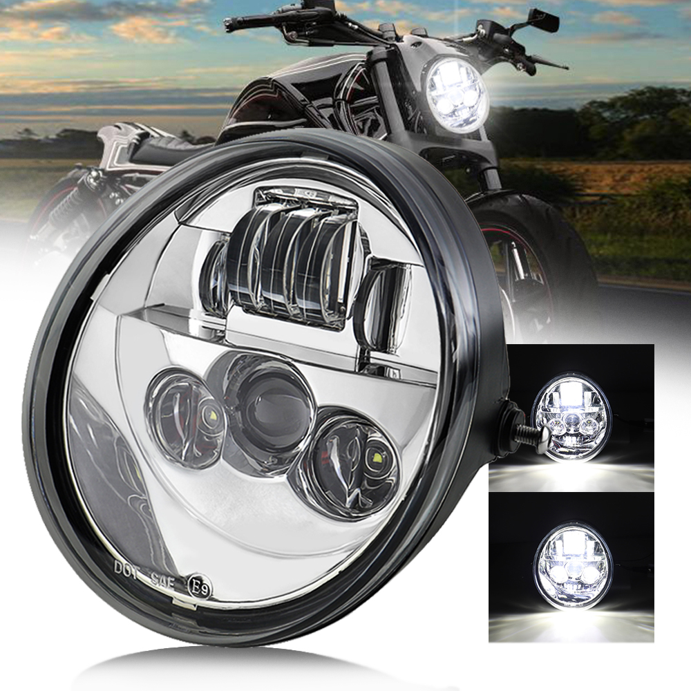 LED Front Headlight 60W HI/Low Beam Motorcycle Light for V Rod VRSCF VRSC VRSCR 2002-2017