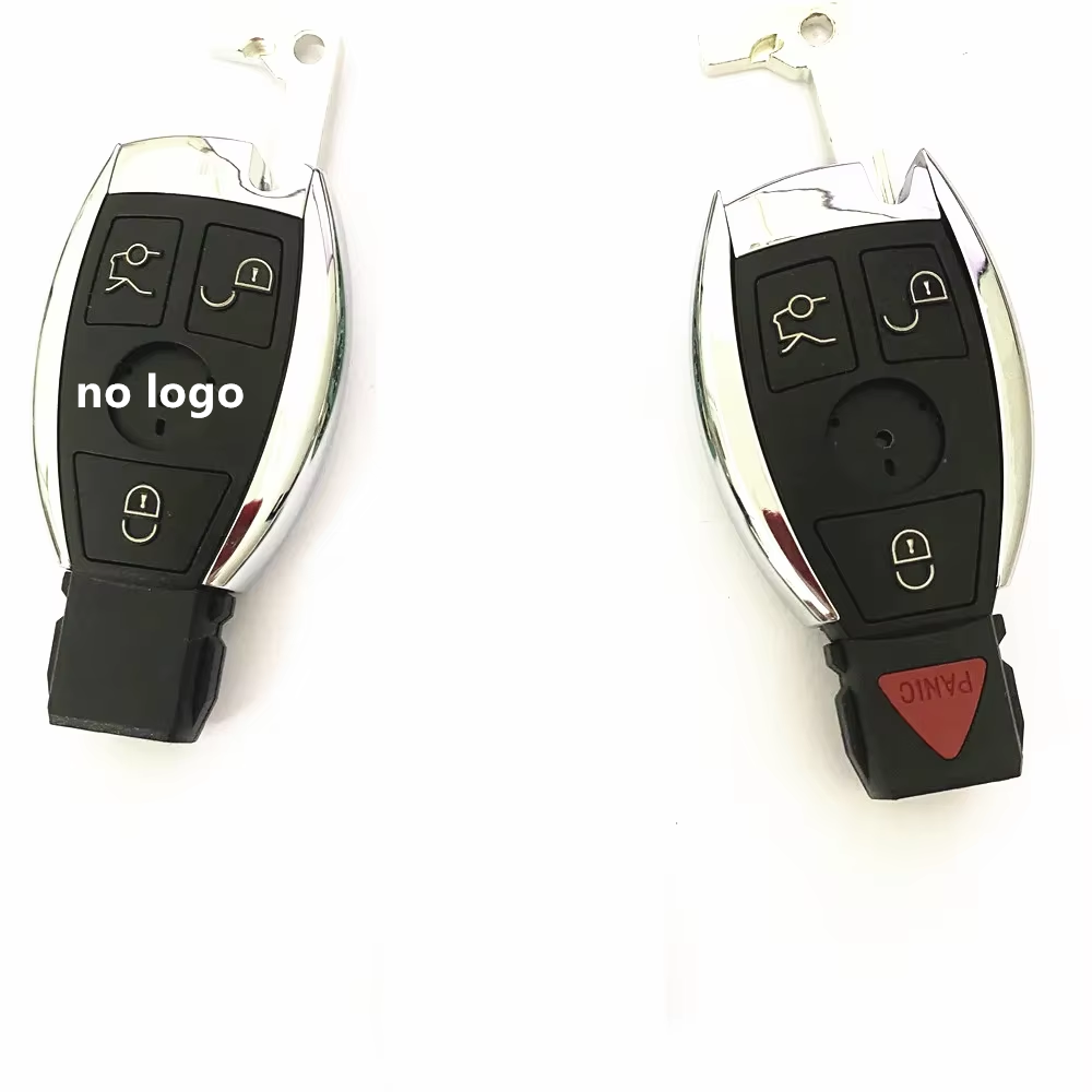 no logo half Smart Key 3/4 Buttons KEY SHELL fob For Benz Auto Remote Key Support NEC And BGA 2000+ Year
