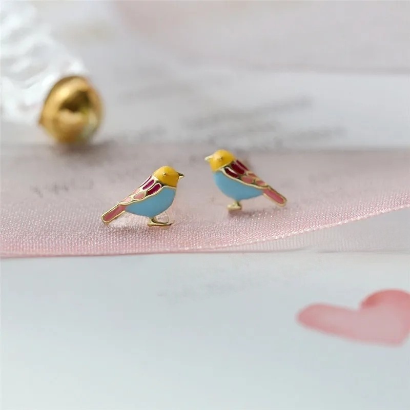 Fashionable Creative Gorgeous Niche Animal Bird Design Bohemian Style Earrings And Earrings Suitable For women's Daily Wear