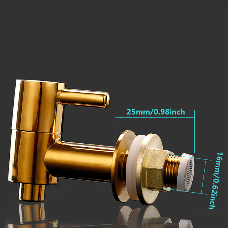 1Pc 304 Stainless Steel Water Tap Faucet 16mm Juice Beverage Drink Barrel Dispenser Spigot Tap For Home Brewing