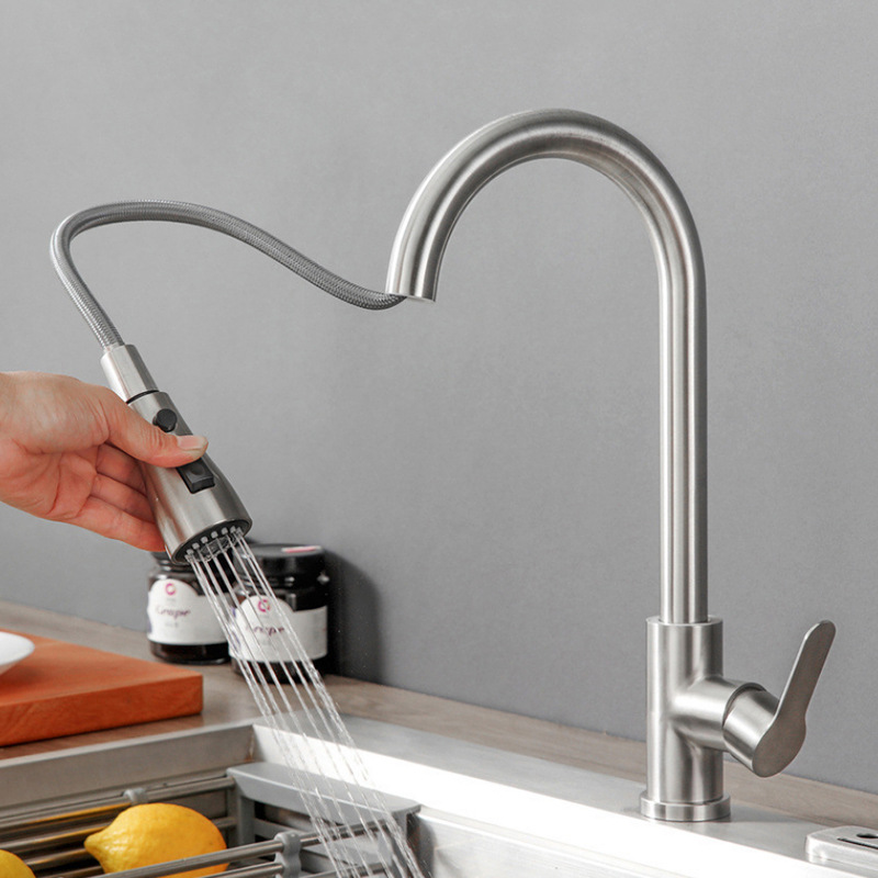 304 Stainless Steel Hot Cold Water Kitchen Sink Faucet Kitchen Faucets for Kitchen Sink