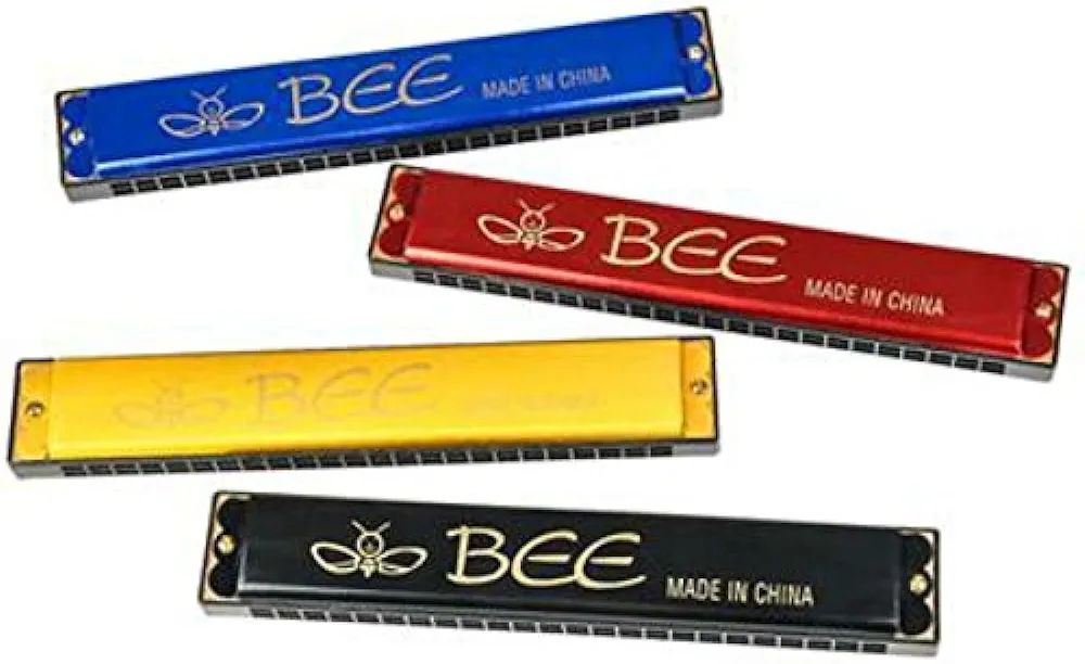 Kids Metal Harmonica - Children Toy Gift Musical Instrument 7" Bee Harmonica With 16 Holes