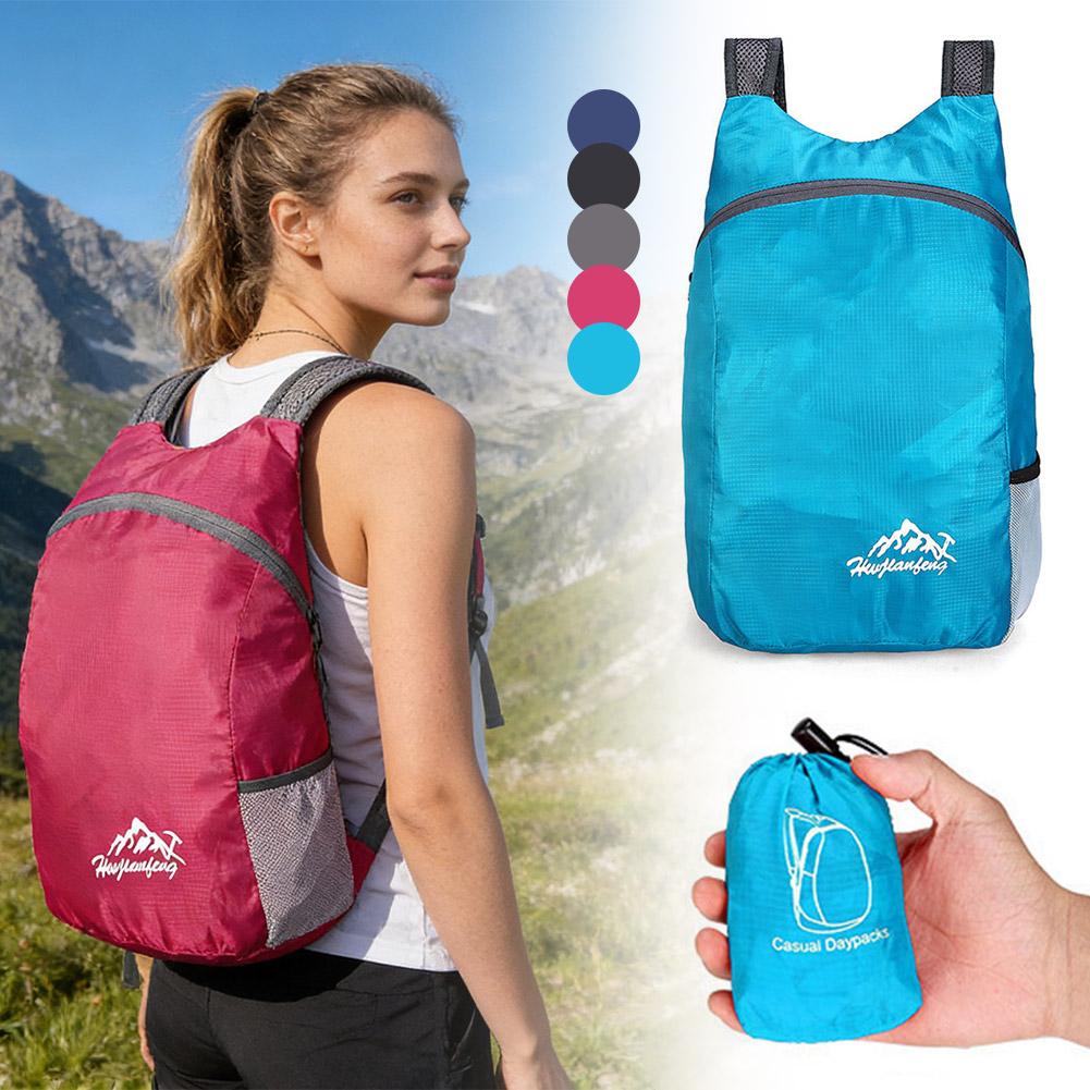 Ultralight Foldable Backpack Men Women Waterproof Large Capacity Travel Daypack Lightweight Portable Outdoor Sports School Bag
