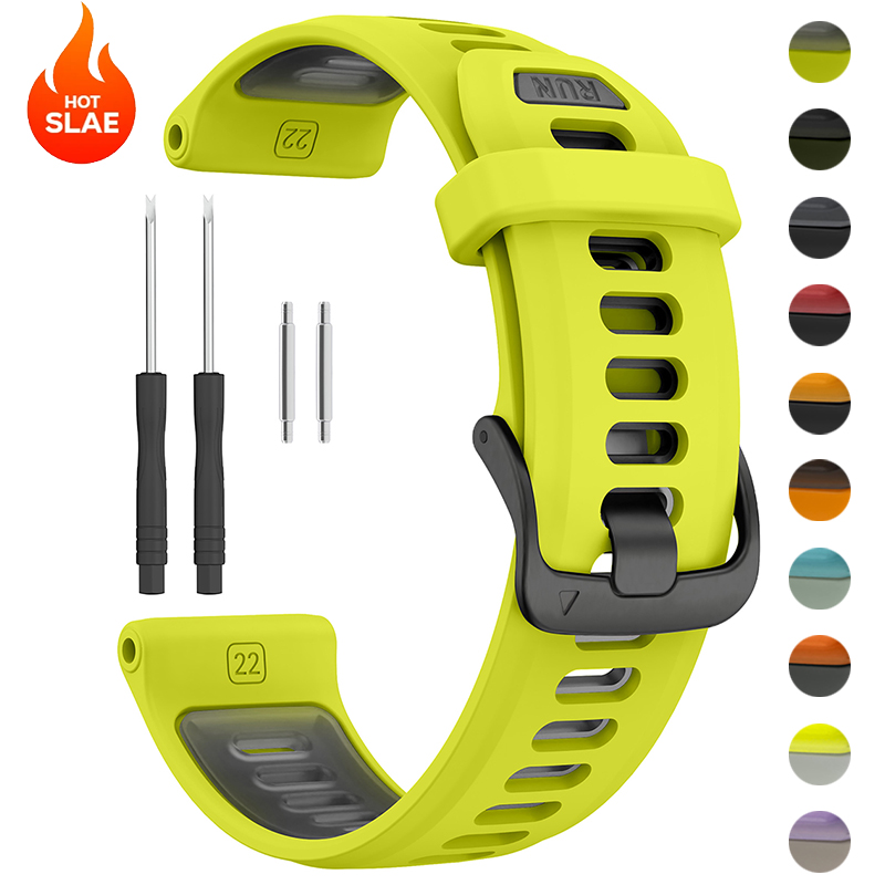 Official 1:1 Silicone Strap For Forerunner 970 965 955 Solar 945 745 935 Wristband Sport Two Tone Watch Band Bracelet