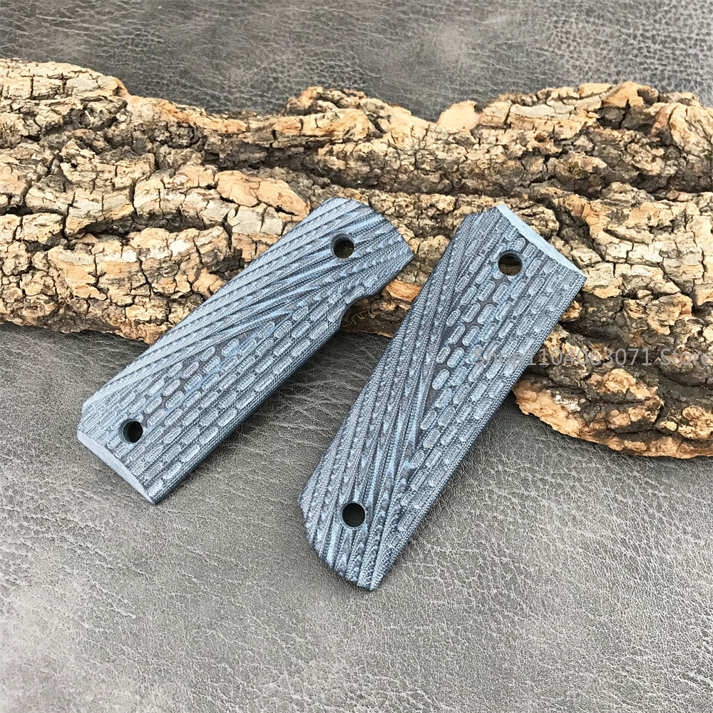 1 Pair Blue 1911 G10 Non-Slip Grip Grip Patch Material DIY Grip Patch CNC Knife Handle Material