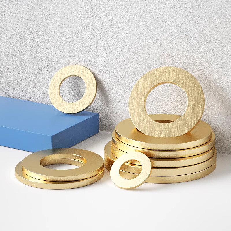 Brass Flat Washer M2 M2.5 M3 M4 M5 M6 M8 M10 M12 M14 M16 M18 M20 GB97 High Quality Thickened Copper Metal Screw Plain Gasket Pa