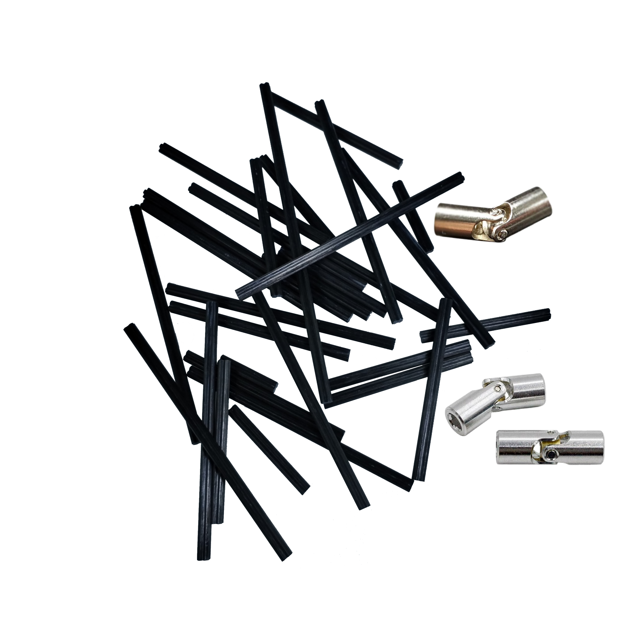 Technical Building Blocks Powered Function Refit Parts Metal Universal Joints 61903 Carbon Fiber Cross Axle 4519 3705 32073