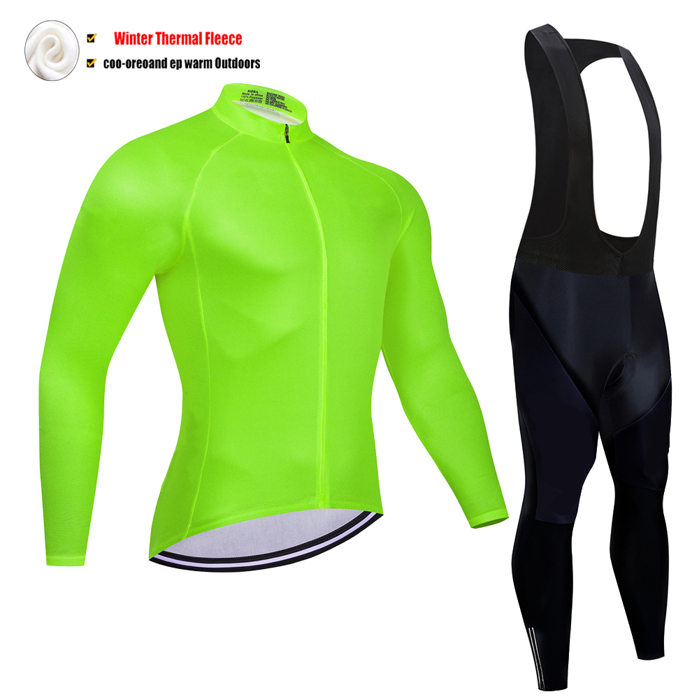 Winter Fleece Men's 2025 Cycling Jersey Sets Mountian Bicycle Clothes Wear Ropa Ciclismo Racing Bike Clothing Team Cycling Suit