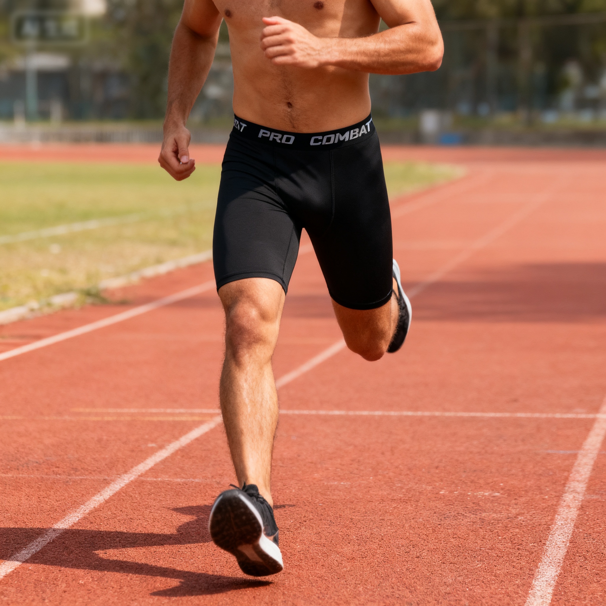 Sports Men Leggings Male Fitness Pants Elastic Compression Tights Gym Running Training Shorts Quick Drying Bottoming Shorts