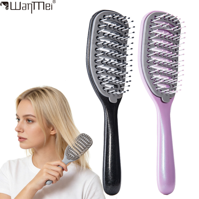 Self Cleaning Hair Brush, Retractable Detangling Comb Anti-Static Air Cushion Massage Comb for Women Girls Home Salon Use