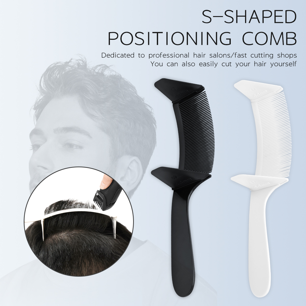 Curved Adjustable S Shape Design Professional Barber Hair Cutting Curved Positioning Comb Men's Hair Clipper Hairdresser Tools