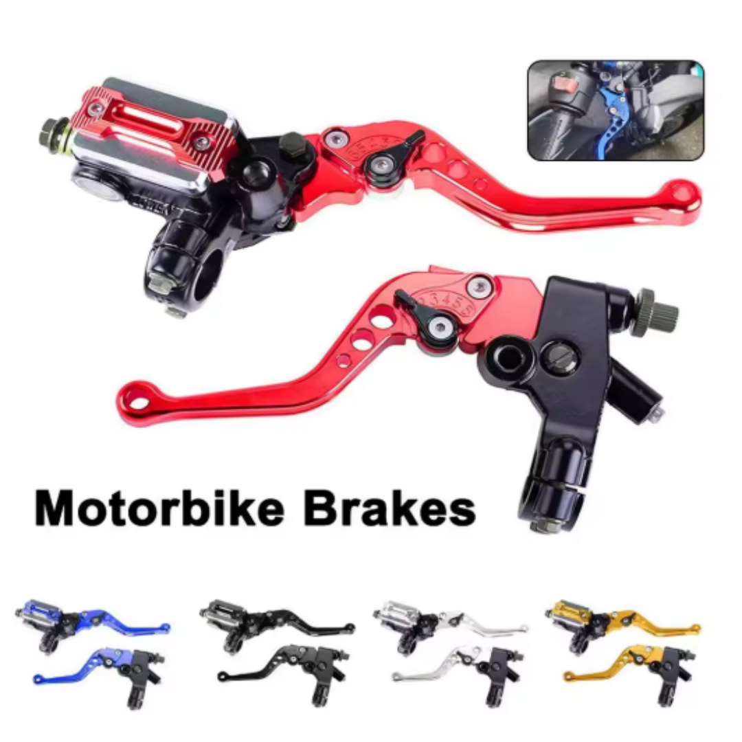 1 pair Motorbike Brake Master Cylinder Levers Set, 7/8" Universal CNC Aluminum Hydraulic Brake Clutch Lever for Honda Yamaha Suz