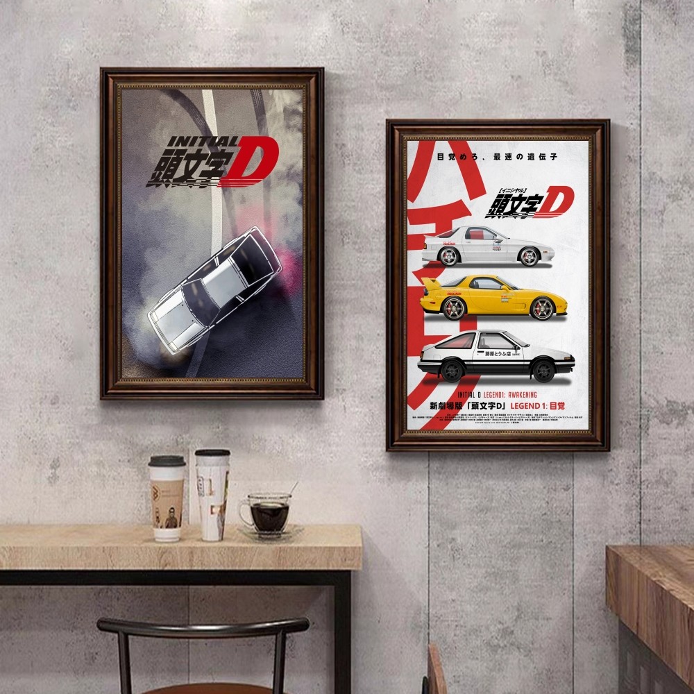 Initial D Classic Vintage Posters Vintage Room Home Bar Cafe Decor Nordic Home Decor