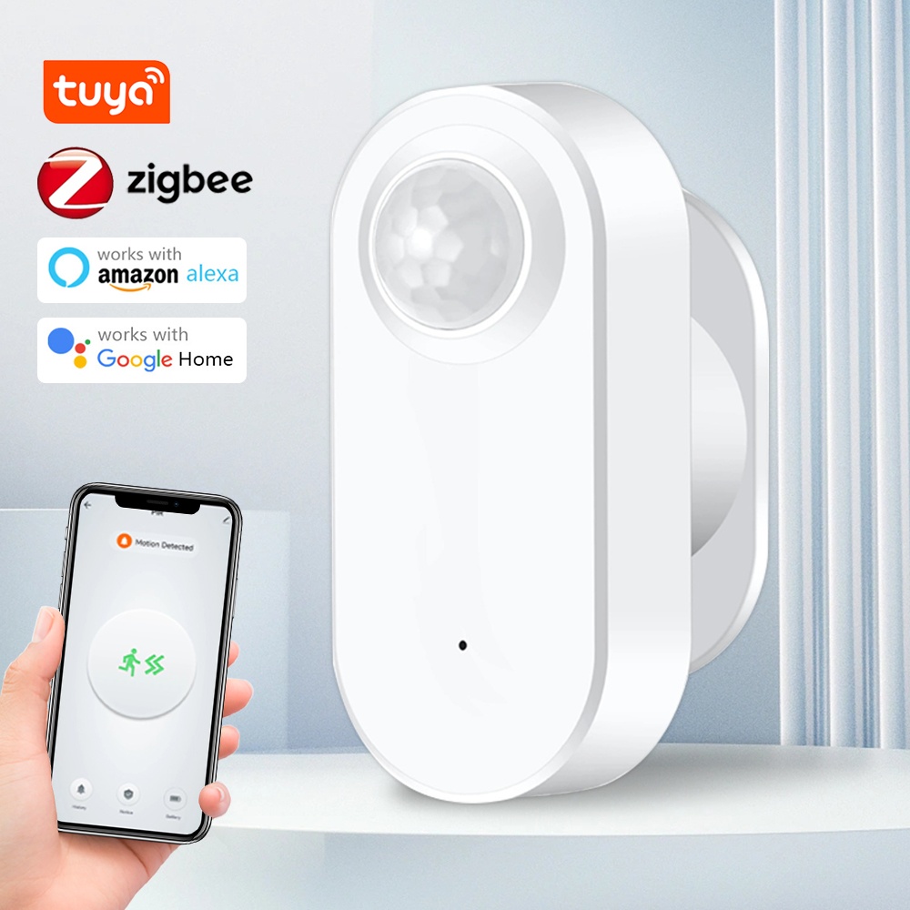 MOES Zigbee 3.0 Tuya Smart PIR Motion Sensor Human Body Infrared Detector Battery Powered Works with Smart Life App Alexa