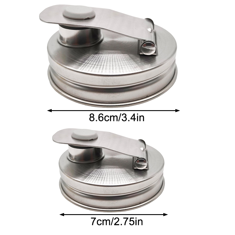 Regular Mouth Ball Mason Jar Flip Cap in Durable Stainless Steel