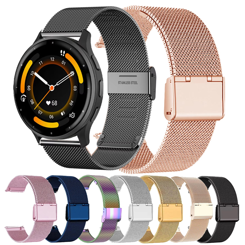 20mm 22mm Metal Strap For Venu 2 3 SQ Milanese Loop For Vivoactive 3 4 5 Forerunner 245 255 265 645 165 55 965 745