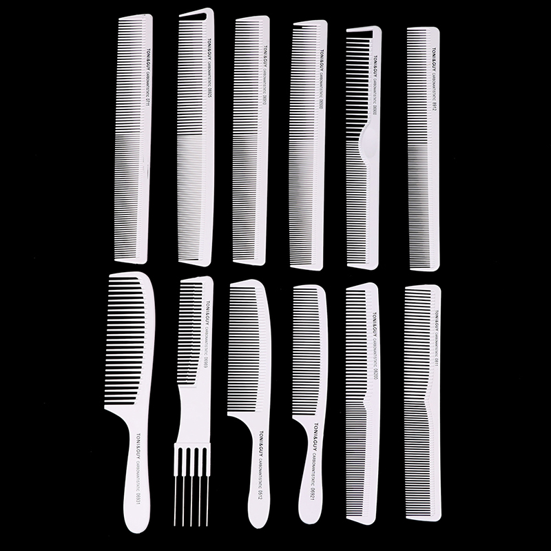 1PC Professional Hair Comb White Carbon Fiber Hairdressig Cutting Comb Anti Static Haircut Coloring Tools Barber Styling Tool