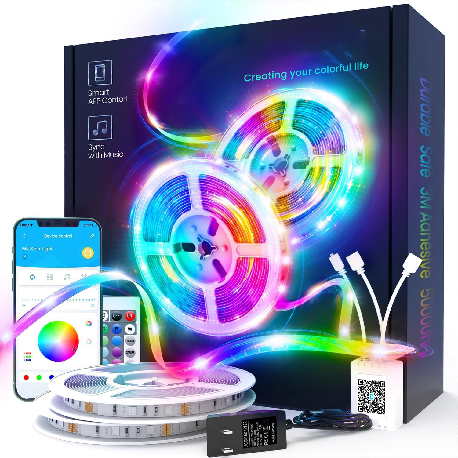 WiFi USB LED Strip Works with Alexa Tuya Smart Life 5M 10M 20M TV Backlight Flexible Tape Light Music Sync Ambient Lighting lightify