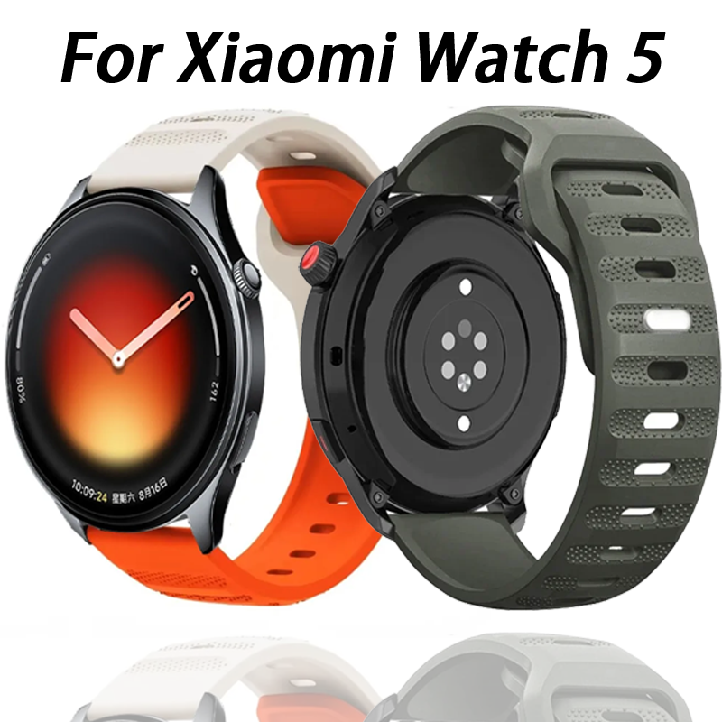 20mm 22mm Sport Silicone Strap For Xiaomi Watch 5/OPPO Watch 4 Pro X X2 S Adjustable Watchband For Samsung Galaxy Watch 7 6 5 4