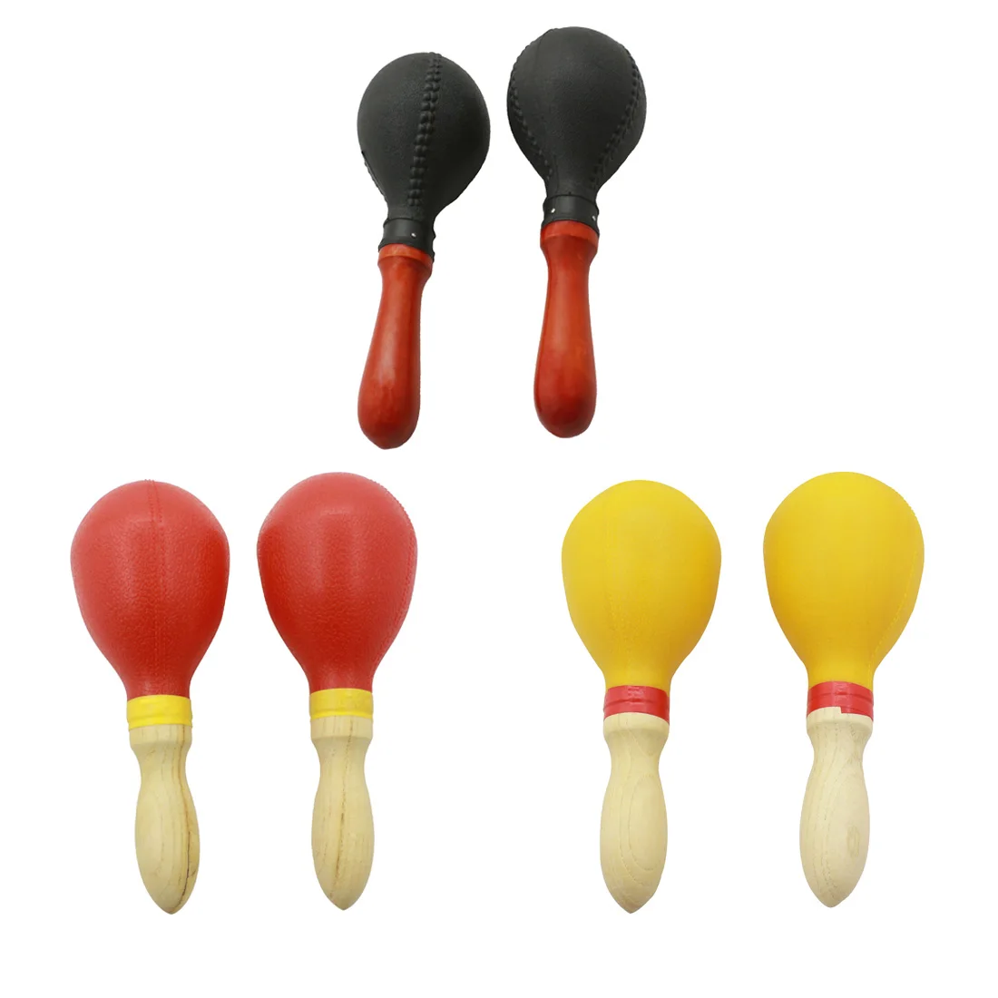 Orff Rattles Sand Hammer Percussion Instrument for KTV Party Wooden Maracas Baby Shaker Toy Kids Educational Tools Music