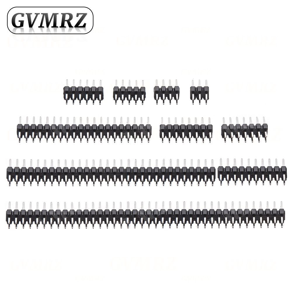 10PCS/Lot 2.0mm Male Header Pins 2*2/3/4/5/6/7/8/10/12/14/15/20/40P 2mm Double Row Pin Header Strip Connector Gold-plated Copper