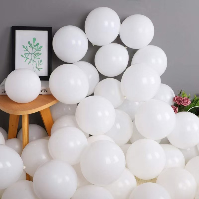 12 Inch Thick White Balloon for Romantic Proposals Weddings Anniversaries Birthdays - Party Decoration Inflatable Ornament