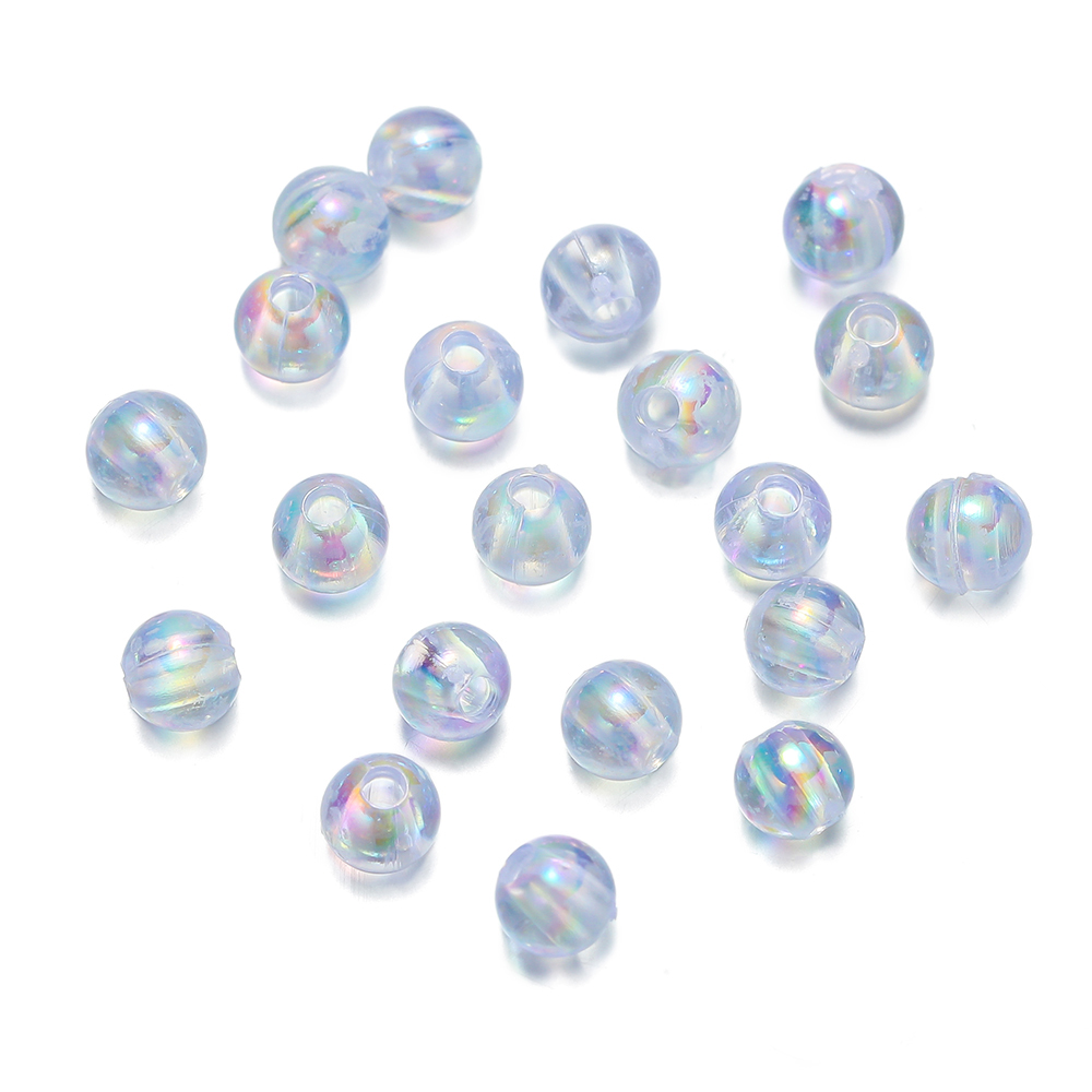 30~500pcs White ABS Plastic Round Charms Spacers Loose Beads For Jewelry Making DIY Bracelets Necklace Accessories 4/6/8/10/12MM