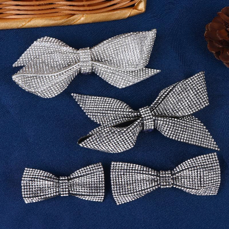 1PCS Luxury Rhinestone Brooches For Women Unisex Pearl Bow Knot Pins Banquet Party Backpack Gifts Jewelry Accessories