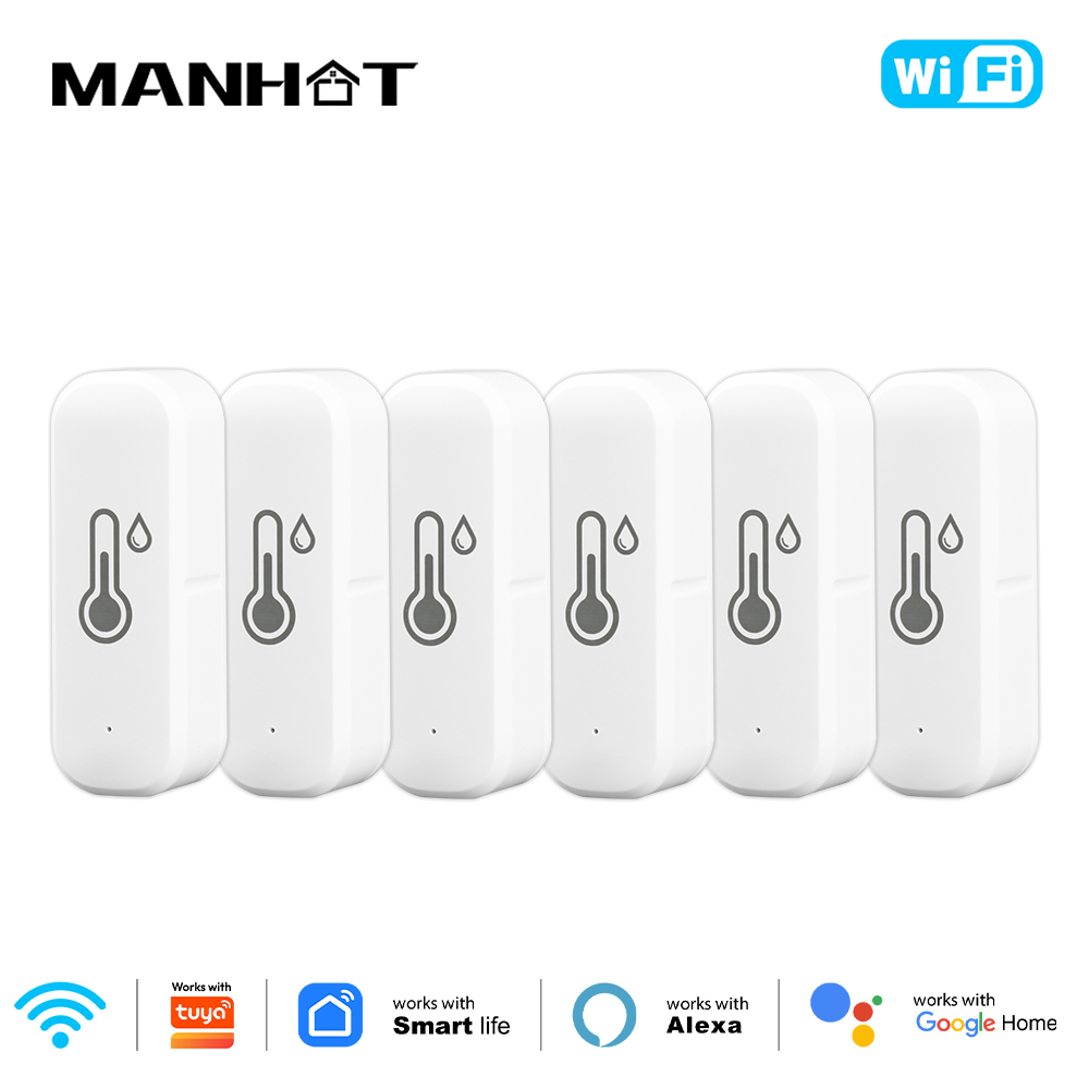 WiFi APP Remote Temperature Humidity Sensor Smart Home Device Compatible with Home Alexa for Environmental Monitoring