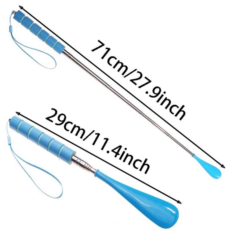 Shoehorn Shoe Horn Stainless Steel Shoehorn Retractable Long Handle Shoehorn Durable Shoe Accessory Lifter Shoes Spoon Shoehorn