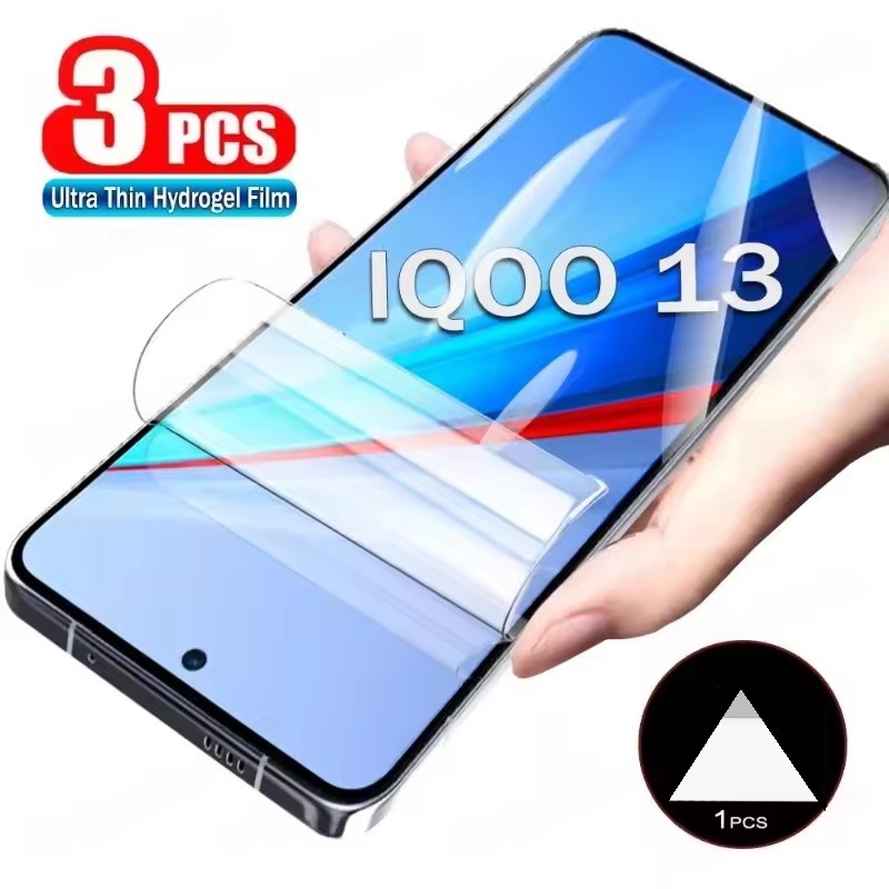 3Pcs HD Hydrogel Film For IQOO 10 Pro 9 8 13 10R Neo Z10 Z10x Screen Protector Not Glass
